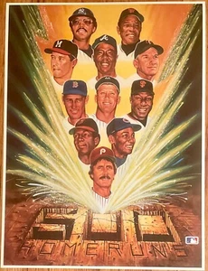 Ron Lewis~500 Homeruns Photo 18x24 Print Mantle~Aaron~Mays~Williams - Picture 1 of 1