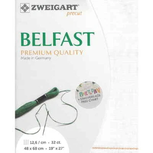 Evenweave Fabric Belfast Zweigart Precute 32 ct. 3609 100% Linen color 101 milky - Picture 1 of 2