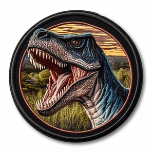 Allosaurus Dinosaur Patch Iron-on Applique Animal Badge T-Rex Raptor Prehistoric - Picture 1 of 12