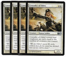 Magic MTG - Crusader of Odric x4 - M13 2013 Core Set - VG-EX