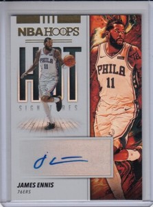 2019-20 Panini NBA Hoops James Ennis Hot Signatures Auto 76ers #HS-JEN Autograph