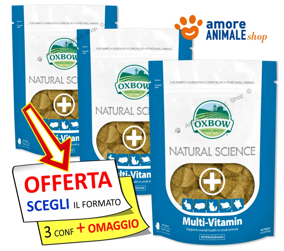 OXBOW Natural Science Supplements → MULTI-VITAMIN - 120 gr - Cibo Complementare