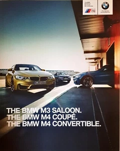 BMW M3 Saloon, M4 Coupe & Convertible Brochure 2014 - Picture 1 of 1
