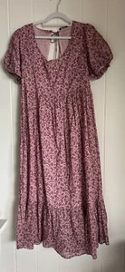 GORGEOUS LONG COTTON DRESS SIZE L NINA PROUDMAN STYLE - Picture 1 of 5