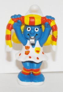20531 Soccer Fan Smurfette 2-inch Plastic Figure Smurfs Figurine