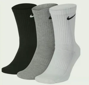 Nike Everyday Cushion Crew Socks Dri-fit 3-Pairs Size Medium 5-8 NWT - Picture 1 of 1