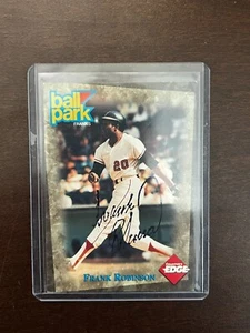 Ballpark Franks Frank Robinson Autographed Baseball Card - Picture 1 of 2