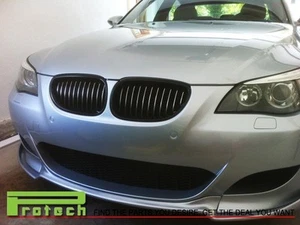 Shiny Black BMW Front Grille 04-10 E60 E61 520i 528i 535i 550i M5 Sedan Wagon - Picture 1 of 4