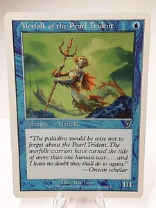 MTG - 7th Edition - Merfolk of the Pearl Trident (090/350) - Picture 1 of 2