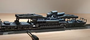 1/87 H0 DC/AC Militär WWII WW2 Karl mortar panzer patiniet bemalt - Bild 1 von 9