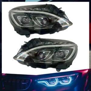 LED Headlights L+R For 15-18 Mercedes Benz C-Class W205 A2059068902/68002 - Foto 1 di 16