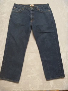 LEVI STRAUSS & CO. Button Fly 501 Mens Jeans Size 38x30 Dark Denim Straight Leg - Picture 1 of 11