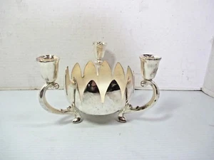 De colección. Silverplate F.B. Centro de mesa Rogers con candelabro de 3 brazos flor de loto - Imagen 1 de 1