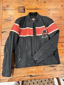 leather harley davidson jacket mens - Picture 1 of 3