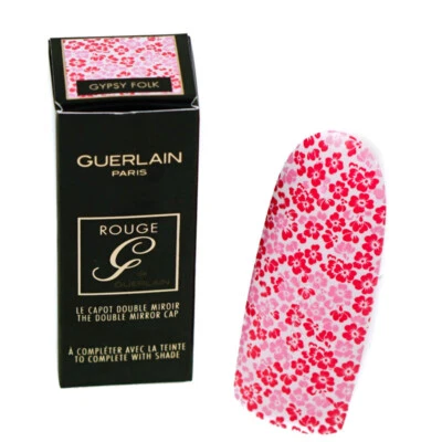 Guerlain Rouge G Lipstick Case Gypsy Folk With Double Mirror Cap Lip Stick Cover