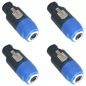 MUSYSIC Speakon Adattatore Convertitore Jack 4 Poli a 1/4" TS Femmina Confezione da 4 - Foto 1 di 4