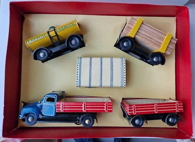 Très rare coffret  camion ridelle FJ france-jouet jouet ancien en tôle Joustra - Photo 1/4