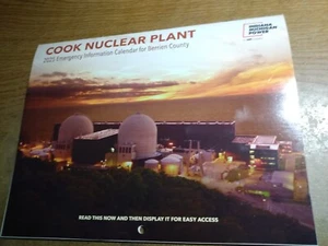 2025 Cook Nuclear Plant Appointment Wall Calendar 9"x12" Berrien County Scenic - Picture 1 of 14