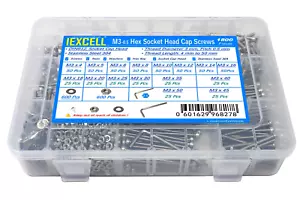 1800 Pcs M3 X 4/5/6/8/10/12/14/16/18/20/25/30/35/40/45/50 Stainless Steel 304 He - Picture 1 of 7