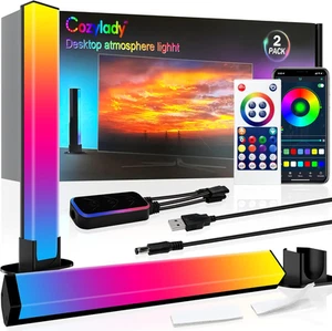Cozylady LED Light Bars, 11inch RGB TV Backlight, 2Packs Music Sync LED Lamps... - Picture 1 of 14