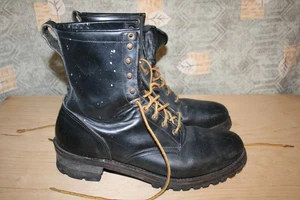 Lake of the Woods schwarze Leder Arbeitsstiefel Stahlkappe 13 D - Bild 1 von 7