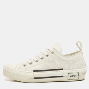 Dior White Oblique Mesh and Rubber B23 Sneakers Size 38 - Picture 1 of 9