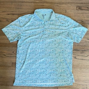 Johnnie-O Polo Shirt Men’s Large Longboard Surfboard Desert Willow Golf Resort - Picture 1 of 8