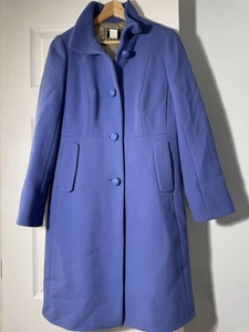 Abrigo J Crew Lana Dama Aislante Talla Alto 6 Longline Carrera Elegante Elegante Cálido - Imagen 1 de 8