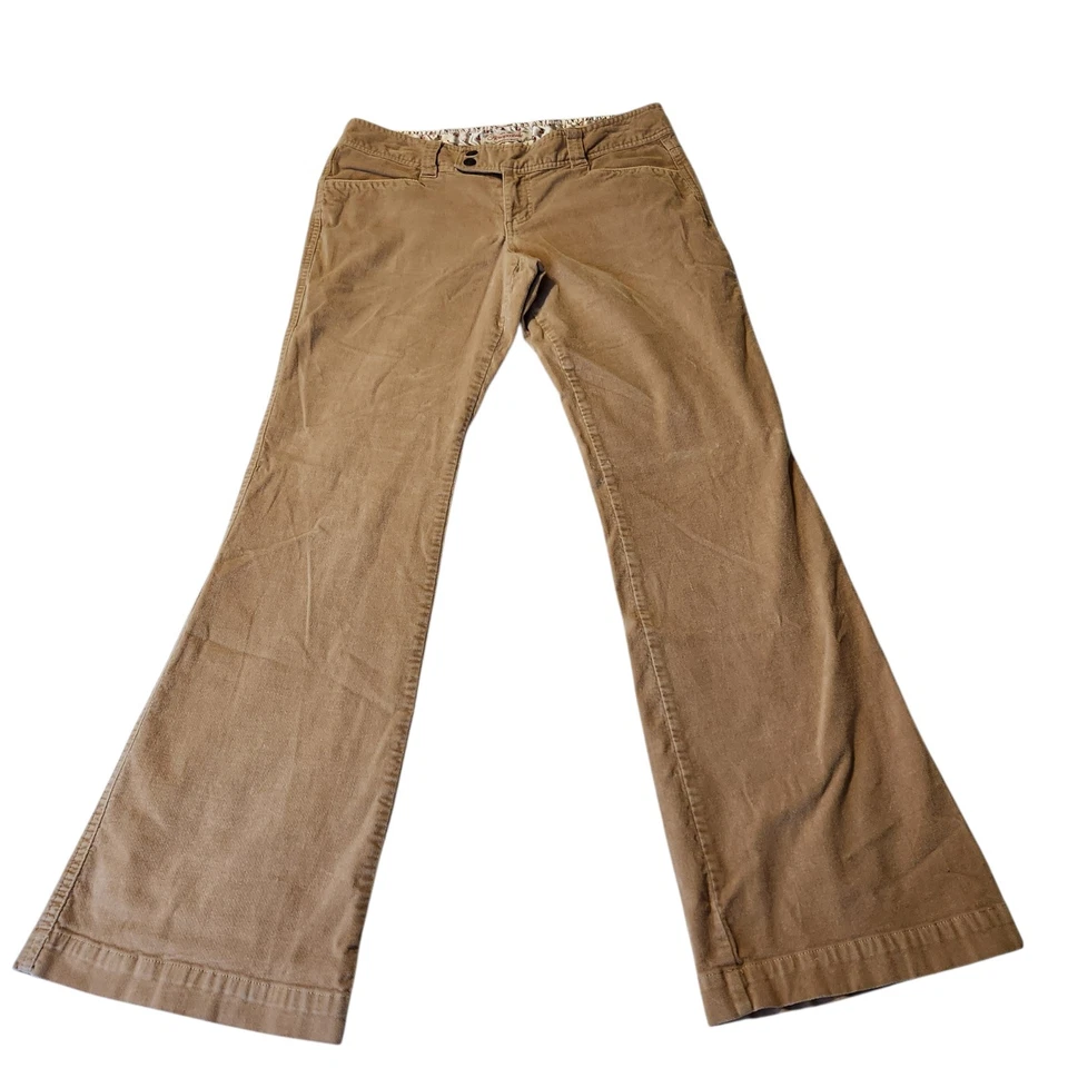 Pantalones De Colección Y2K Aeropostale Bronceado Pierna Acampanada Tiro Bajo Bolsillos con Solapa Juniors Talla 7/8 Foto 1 de 4