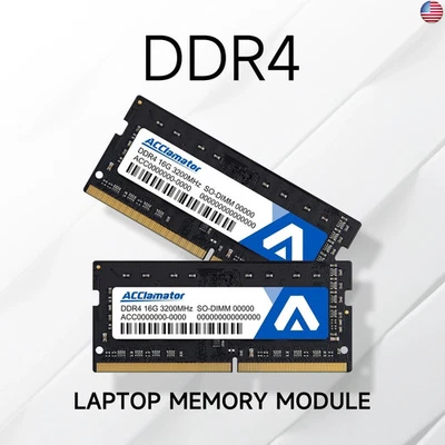 Sealed NEW, Acclamator DDR4 32GB Kit (2x16GB) 3200MHz PC4-25600 CL22 Laptop RAM - Image 1 of 3