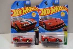 Hot Wheels 2025 Rojo Ferrari 365 GTB4 Competizione y Ferrari F40 NUEVO Lote de 2 - Imagen 1 de 1