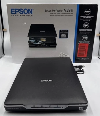 Epson Perfection V19 II Color Photo & Document Scanner – 4800 dpi w/ Box - Image 1 of 2