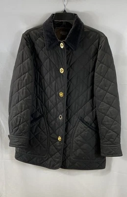 Coach Black Quilted Corduroy Collar Barn Jacket Coat Women's M - Image 1 of 4