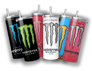 Vaso Energy Drink 20 OZ ACERO INOXIDABLE + TAPA/PAJITA - Imagen 1 de 12