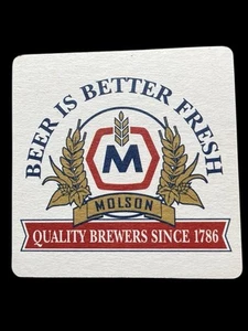 Vintage Molson Breweries Beer Drink Coaster Mat Canada - Bild 1 von 2