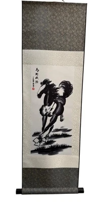 Pintura tradicional chinesa de pergaminho de parede cavalo galopante 36" - Imagem 1 de 4
