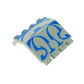 1x Lego Panels 2x4x3 Vintage Light Grey Hinge Door Printed Star Wars 7161 2582px1