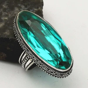 Apatit Edelstein Handarbeit Antik Design Ring Schmuck US-Größe - 9,75 AR 59555 - Bild 1 von 1