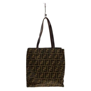 FENDI Tasche Camel Braun All Over Logo Muster Stoff Medium Italy Made - Bild 1 von 6