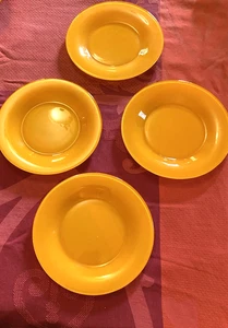 ARC Cristal D’Arques Durand France Moods Melon Orange 4-Salad Plates 7 3/4" - Picture 1 of 6