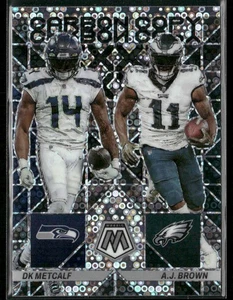 DK Metcalf / A.J. Brown No Huddle Silver 2023 Panini Mosaic - Bild 1 von 2