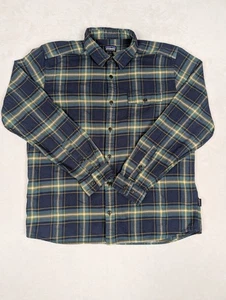 Patagonia Herren Large Langarm Flanell Karo Hemd blau grün 54020FA20 - Bild 1 von 11