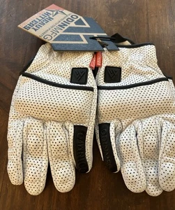 ODIN MFG ODINMFG ORIGINALS LEATHER Motorcycle GLOVES - WHITE PERFORATED - Picture 1 of 9
