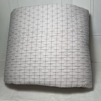 Pottery Barn Teen Denim Stitch Twin Quilt  Gray Lilac  - Image 1 of 4