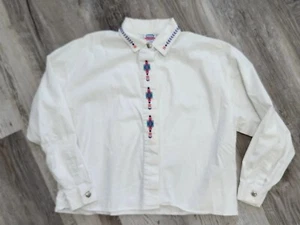 Camicia sportiva pedonale grande vintage western manica lunga azteca - Foto 1 di 6