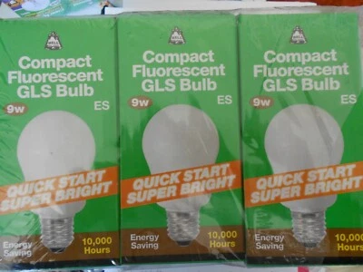 6xBell Compact Flourescent Light Bulbs 9W ES - Image 1 of 3