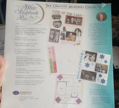 MEMORIAS CREATIVAS 12 x 12 Blanco Álbum de Recortes 15 Hojas/30 Páginas 1999 Sellado RCM-12S Foto 1 de 4