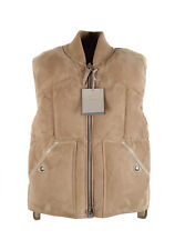 TOM FORD Beige Lamb Suede Gilet Vest Size 48 / 38R U.S. Jacket New With Tags
