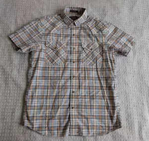 Pendleton Pearl Snap Hemd Herren Medium grau kariert Frontier Kurzarm Baumwolle - Bild 1 von 9