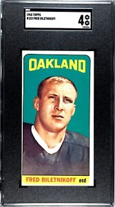 1965 Topps Football FRED BILETNIKOFF SGC 4 #133 Oakland Raiders RC Rookie VG-EX